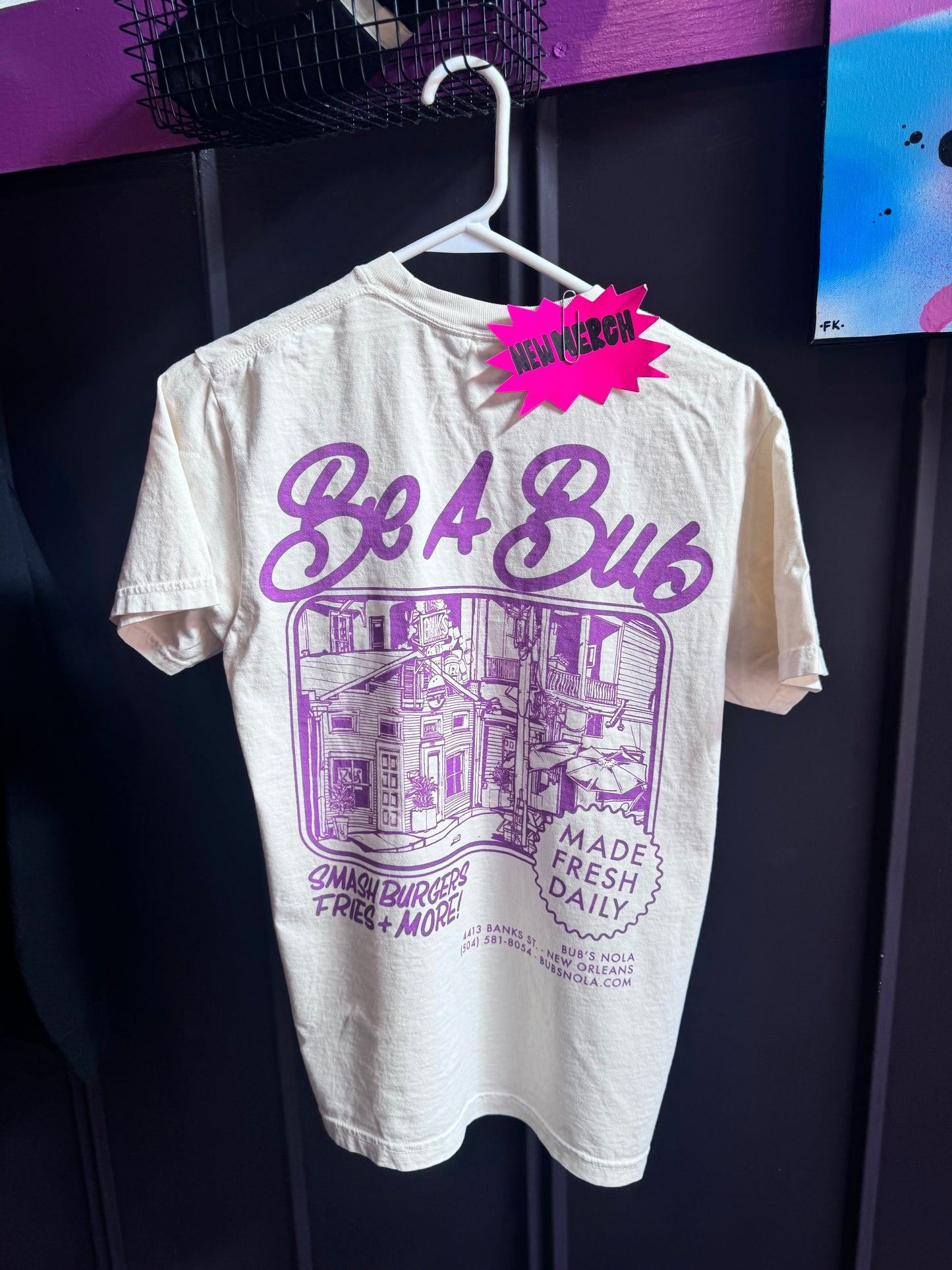 'Be A Bub' White with Purple Ink